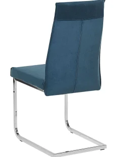 Esszimmerstuhl Samtstoff Blau 2Er Set Rockford