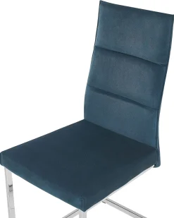Esszimmerstuhl Samtstoff Blau 2Er Set Rockford
