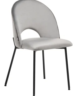 Esszimmerstuhl Samtstoff Grau 2Er Set Covelo