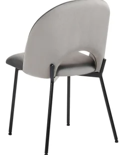 Esszimmerstuhl Samtstoff Grau 2Er Set Covelo