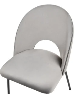 Esszimmerstuhl Samtstoff Grau 2Er Set Covelo