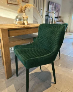 Esszimmerstuhl Samtstoff Grun 2Er Set Solano