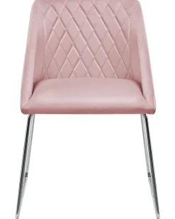 Esszimmerstuhl Samtstoff Rosa 2Er Set Arcata