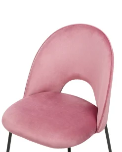 Esszimmerstuhl Samtstoff Rosa 2Er Set Covelo