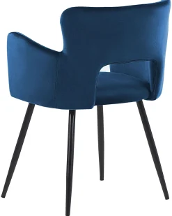 Esszimmerstuhl Samtstoff Blau 2Er Set Sanilac