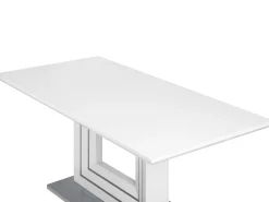 Esszimmertisch Weis Edelstahl 180 X 90 Cm Kalona