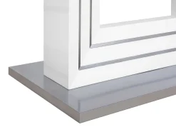 Esszimmertisch Weis Edelstahl 180 X 90 Cm Kalona