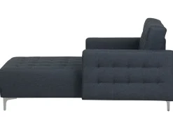 Fabric Chaise Lounge Dark Grey Aberdeen