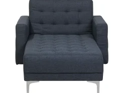 Fabric Chaise Lounge Dark Grey Aberdeen