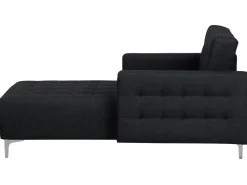Fabric Chaise Lounge Graphite Grey Aberdeen