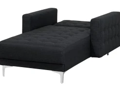 Fabric Chaise Lounge Graphite Grey Aberdeen
