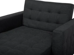 Fabric Chaise Lounge Graphite Grey Aberdeen