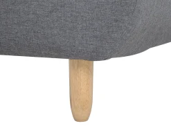 Fabric Chaise Lounge Grey Alsten