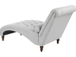 Fabric Chaise Lounge Grey Muret