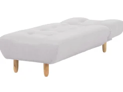 Fabric Chaise Lounge Light Grey Alsten