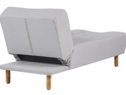 Fabric Chaise Lounge Light Grey Alsten