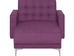 Fabric Chaise Lounge Purple Aberdeen