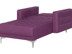 Fabric Chaise Lounge Purple Aberdeen