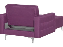 Fabric Chaise Lounge Purple Aberdeen