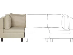 Fabric Corner Section Beige Fevik