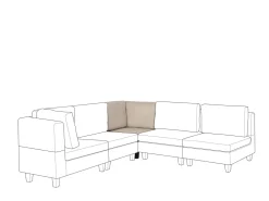 Fabric Corner Section Beige Fevik