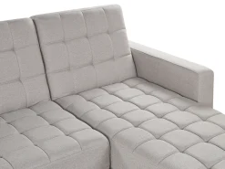 Fabric Corner Sofa Bed Light Grey Nesset