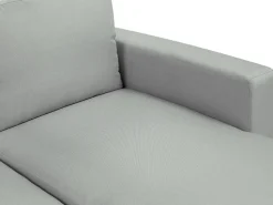 Fabric Corner Sofa Bed With Storage Light Grey Sommen