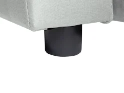 Fabric Corner Sofa Bed With Storage Light Grey Sommen
