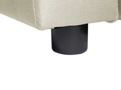 Fabric Corner Sofa Bed With Storage Beige Sommen