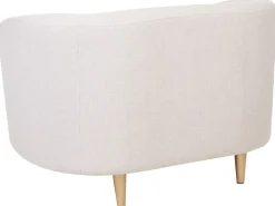 Fabric Living Room Set Beige And Gold Loen