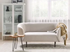 Fabric Living Room Set Beige Loen