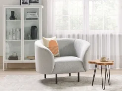 Fabric Living Room Set Black And White Loen