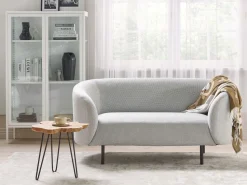 Fabric Living Room Set Black And White Loen