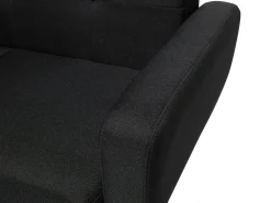 Fabric Living Room Set Black Florli