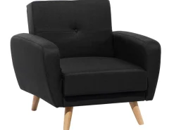 Fabric Living Room Set Black Florli