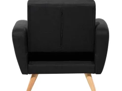 Fabric Living Room Set Black Florli