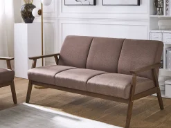 Fabric Living Room Set Brown Asnes