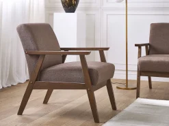 Fabric Living Room Set Brown Asnes