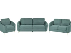 Fabric Living Room Set Green Trosa