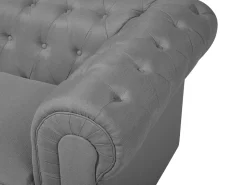 Fabric Living Room Set Grey Chesterfield Big