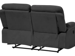 Fabric Manual Recliner Living Room Set Grey Bergen