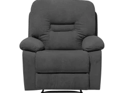 Fabric Manual Recliner Living Room Set Grey Bergen