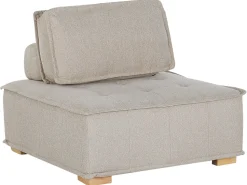 Fabric 1-Seat Section Beige Tibro
