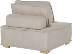 Fabric 1-Seat Section Beige Tibro