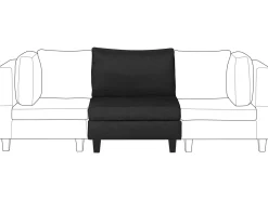 Fabric 1-Seat Section Black Fevik