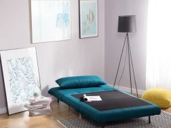 Fabric Single Sofa Bed Blue Setten