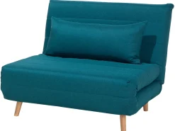 Fabric Single Sofa Bed Blue Setten
