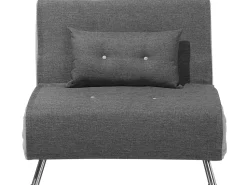 Fabric Single Sofa Bed Grey Farris