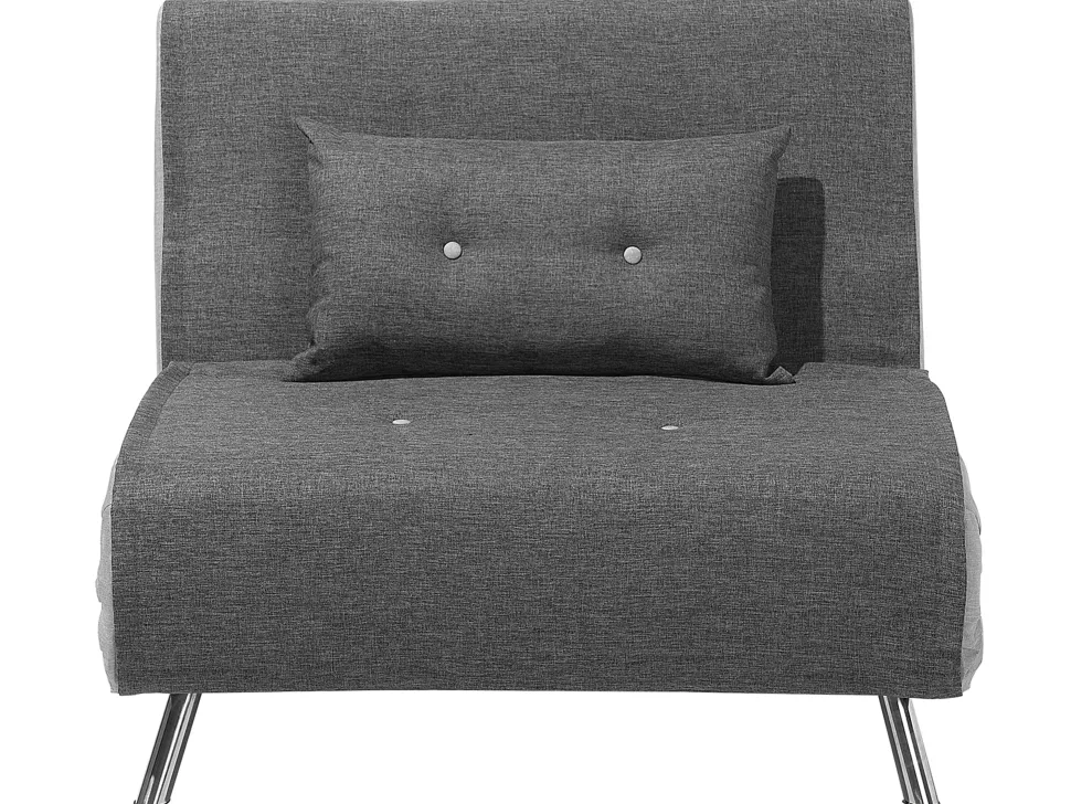 Fabric Single Sofa Bed Grey Farris