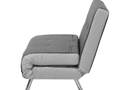 Fabric Single Sofa Bed Grey Farris